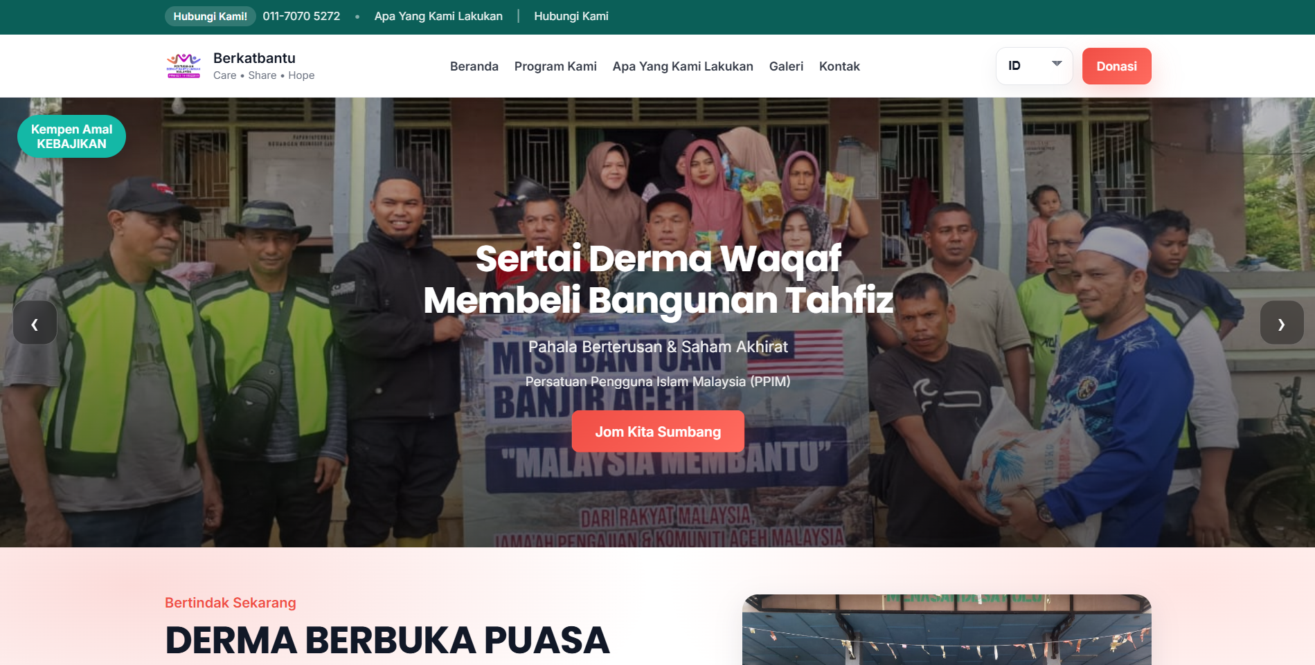 Berkatbantu Dashboard